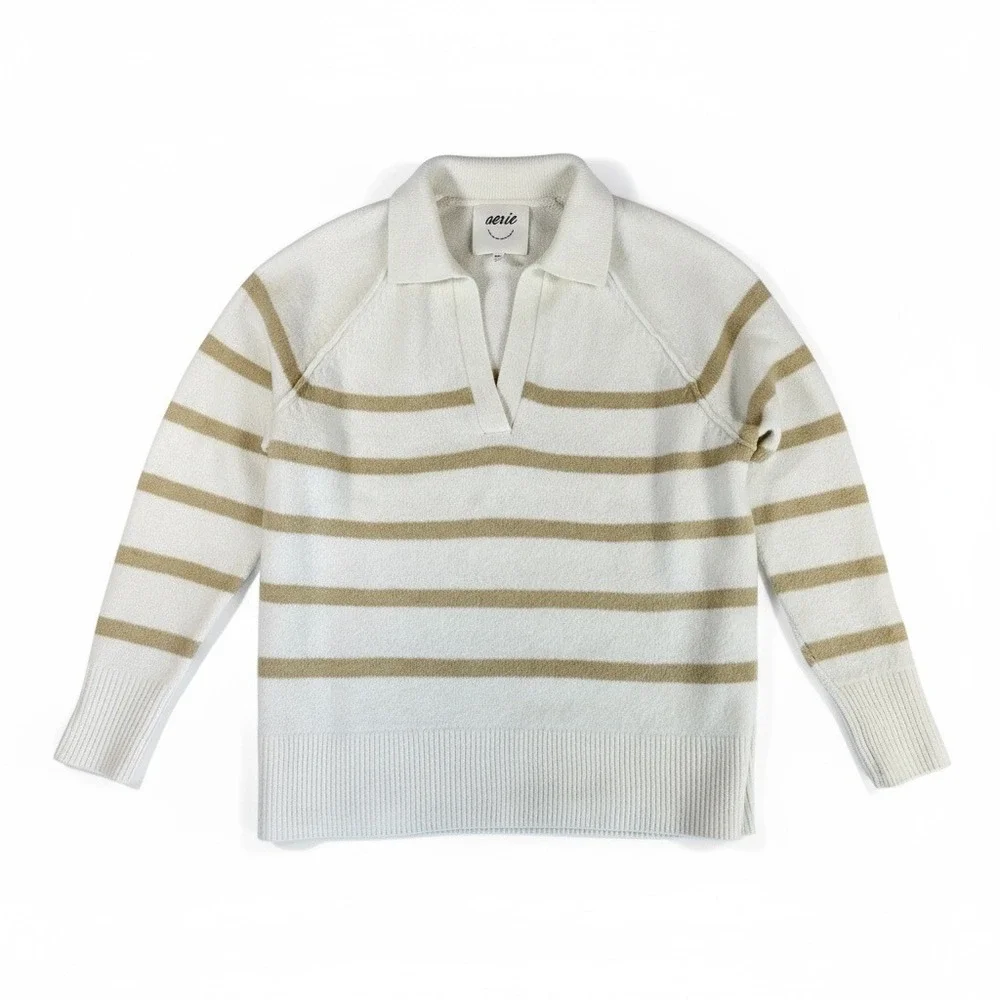 Aerie UnREAL Striped Sweater Women's XS  Long Sleeve Sweater Cozy Oversized y2k - Picture 2 of 9